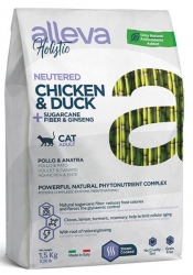 Беззерновой корм Alleva Holistic Neutered Adult Cat для кастрированных котов и стерилизованных кошек, курица и утка Image 1